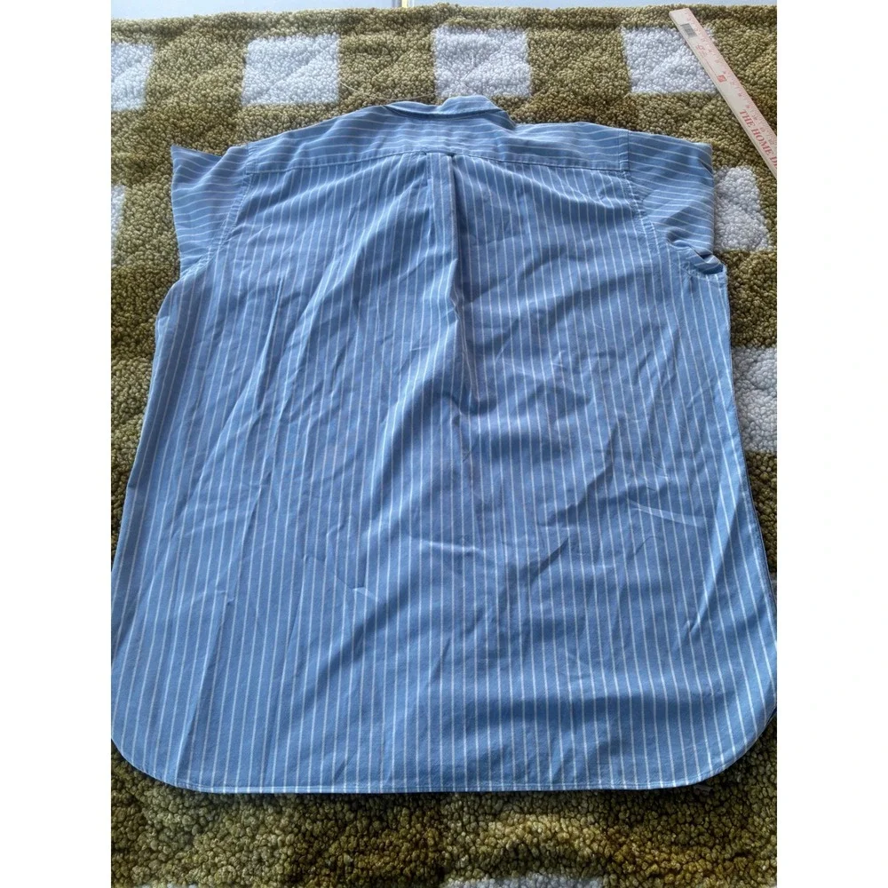 Ralph Lauren University Oxford Shirt Men 2XLT Blue White Stripe Button Down Tall